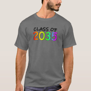 2035 K -12級手持ちプリント宇宙GRAD Tシャツ