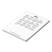 2035 White Calendar by Janz Notepad ノートパッド (回転)