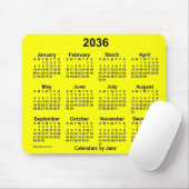 2036イエローカレンダーby Janz Mouse pad マウスパッド (マウス)