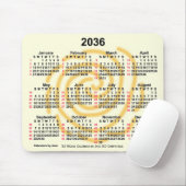 2036サニー日52週間ISOカレンダーby Janz マウスパッド (マウス)