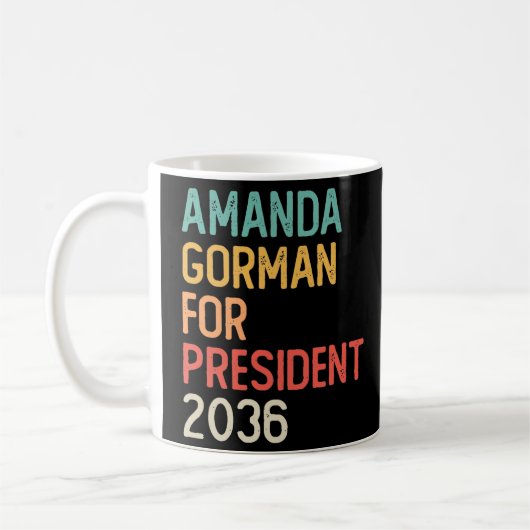 2036年のアマンダ・ゴルマン大統領就任 コーヒーマグカップ (左)