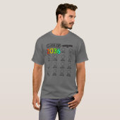 2036年のクラスがMeで成長Check-Mark宇宙Pre-K Tシャツ (正面フル)