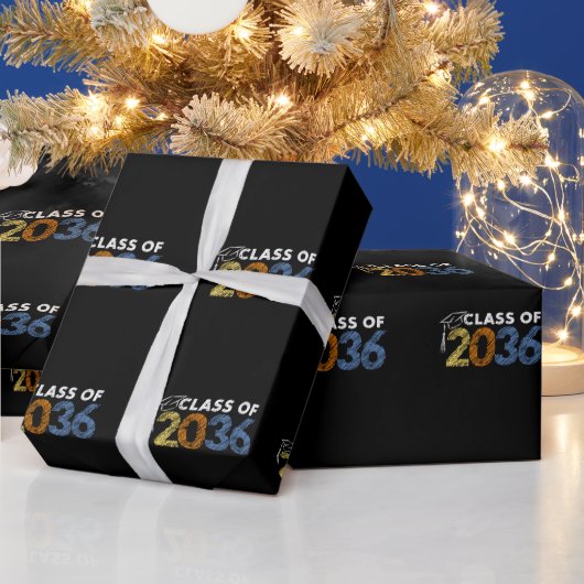 2036年のクラスは私と一緒に成長する学校の初日 ラッピングペーパー (クリスマス)