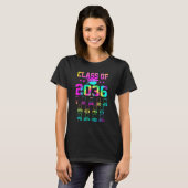 2036年のクラスは私と共にチェックマの宇宙で成長する Tシャツ (正面フル)