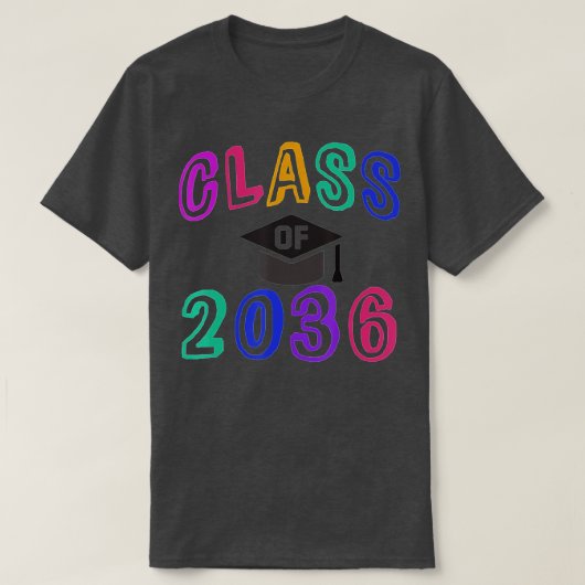 2036年のクラスは私のPrと共に成長 Tシャツ (デザイン正面)