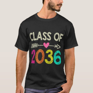 2036年のクラスSchool Gradu前K卒業生 Tシャツ