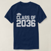 2036年の学校は私と一緒に成長ハンドプリント宇宙 Tシャツ (デザイン正面)