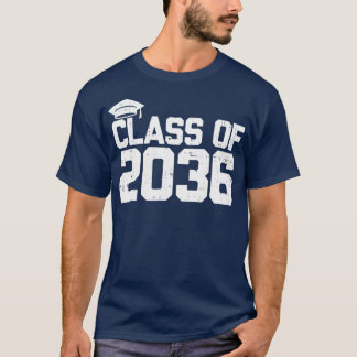 2036年の学校は私と一緒に成長ハンドプリント宇宙 Tシャツ