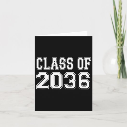 2036年の私のシャツと一緒に成長 カード (正面)
