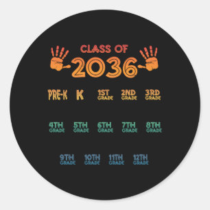 2036年クラスカラフルK前第12学年 ラウンドシール