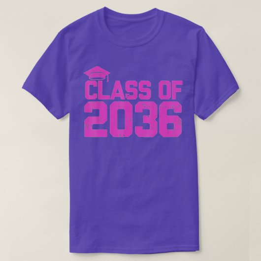 2036年クラス初日幼稚園が私と一緒に成長 Tシャツ (デザイン正面)