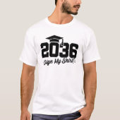 2036年クラス卒業サイン私のシャツ上級2036 Tシャツ (正面)