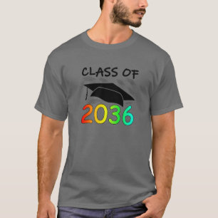 2036年ハンドプリント宇宙K -12thの卒業クラス Tシャツ