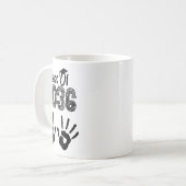 2036年卒クラス 私と共に成長するTシャツ 手形入りCk プレ幼稚園 コーヒーマグカップ (正面左)