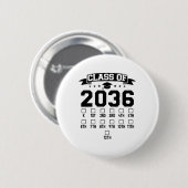 2036年卒園 幼稚園の初めての学校のチェック 缶バッジ (正面&裏面)