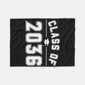 2036年卒業クラス 私と一緒に成長しよう 入学式と卒業式 フリースブランケット (正面(横))