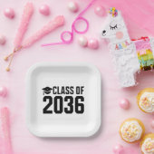 2036年卒業予定 成長とともに バックトゥスクール ペーパープレート (パーティー)
