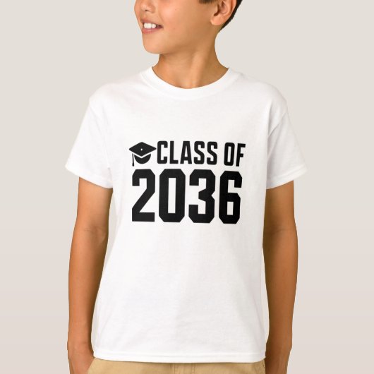 2036年卒業予定 成長とともに バックトゥスクール Tシャツ (正面)