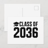 2036年卒業予定 成長とともに 帰宅学習 ポストカード (正面/裏面)
