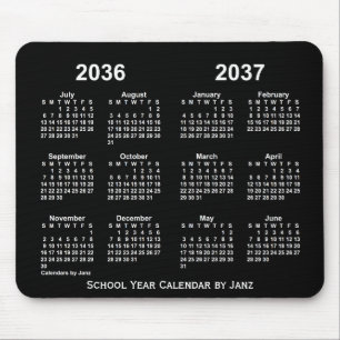2036年~2037年度カレンダー(新暦) マウスパッド
