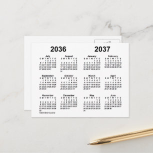 2036-2037年度ホワイトスクールカレンダー（ジャンツ） ポストカード