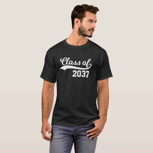 2037年のクラスは学校の初日と一緒に成長 Tシャツ (正面フル)