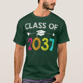 2037年のクラスは私の幼稚園卒業と一緒に成長 Tシャツ