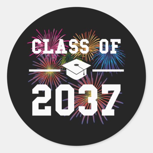 2037年のクラス私と一緒に成長する学校初日 ラウンドシール (正面)