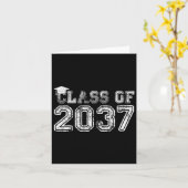 2037年のCl Pre K Grow With Me卒業ボーイズガール カード (黄色い花)