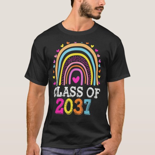 2037年レインボー幼稚園幼稚園Graduのクラス Tシャツ (正面)