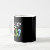 2037年卒クラス ともに成長する 初めての登校日 卒業 コーヒーマグカップ (正面左)