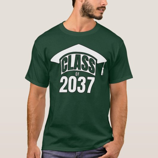 2037年卒業 お兄さん・お姉さんTシャツ 学校 卒業祝い Tシャツ (正面)