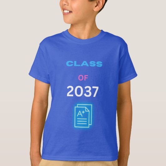 2037年度の成績表付き卒業生 Tシャツ (正面)