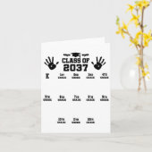 2037年度一緒に成長しよう ハンドプリント 幼稚園から高校まで カード (黄色い花)