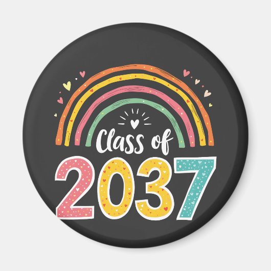 2037年度幼稚園卒業学校クラス マグネット (正面)