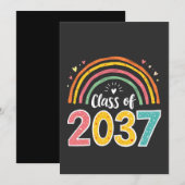 2037年度幼稚園卒業学校クラス 招待状 (正面/裏面)