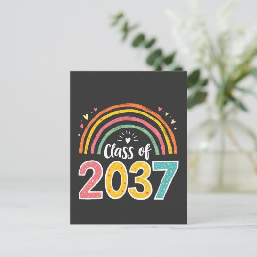 2037年度幼稚園卒業学校クラス 案内ポストカード (スタンド正面)