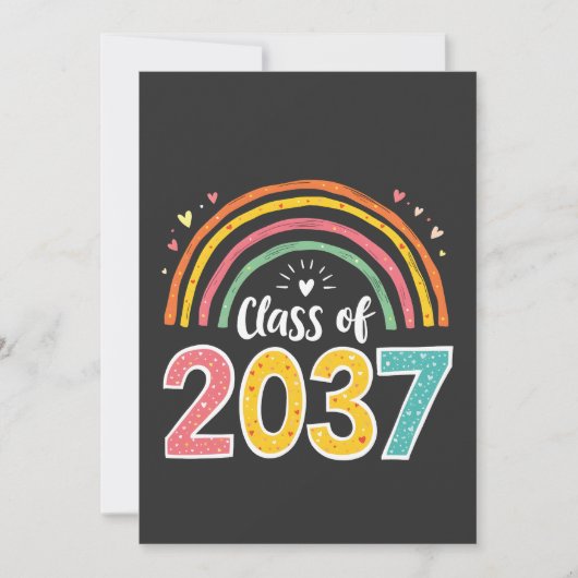 2037年度幼稚園卒業学校クラス 案内状 (正面)