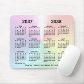 2037-2038 Rainbow Cloud School Calendar by Janz マウスパッド (マウス)