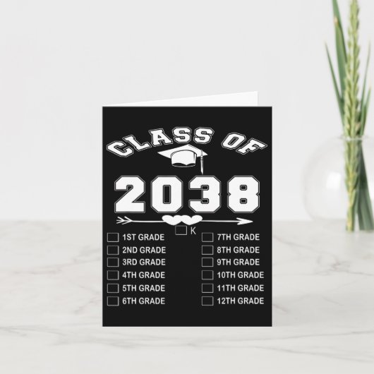 2038年のクラスは幼稚園に戻おもしろいって成長する カード (正面)