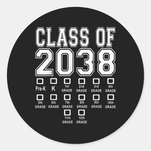 2038年のClが私のシャツと一緒に成長 ラウンドシール (正面)