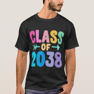 2038年クラス卒業Tシャツと一緒に成長 Tシャツ