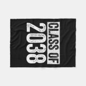 2038年シニア2038年卒業シャツ フリースブランケット (正面(横))