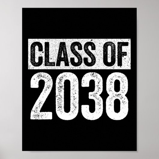 2038年シニア2038年卒業シャツ ポスター (正面)