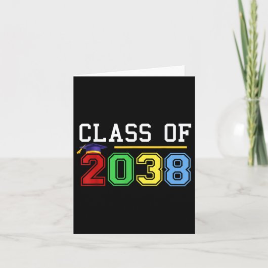 2038年卒業おもしろい学スタイル カード (正面)
