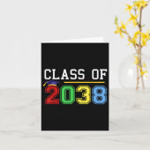 2038年卒業おもしろい学スタイル カード (黄色い花)