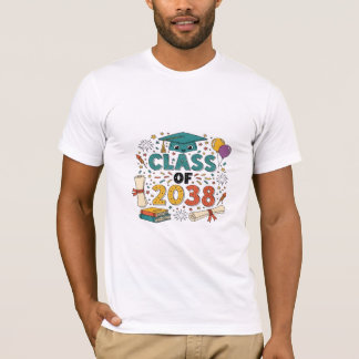 2038年卒業デザイン       お祝い Tシャツ