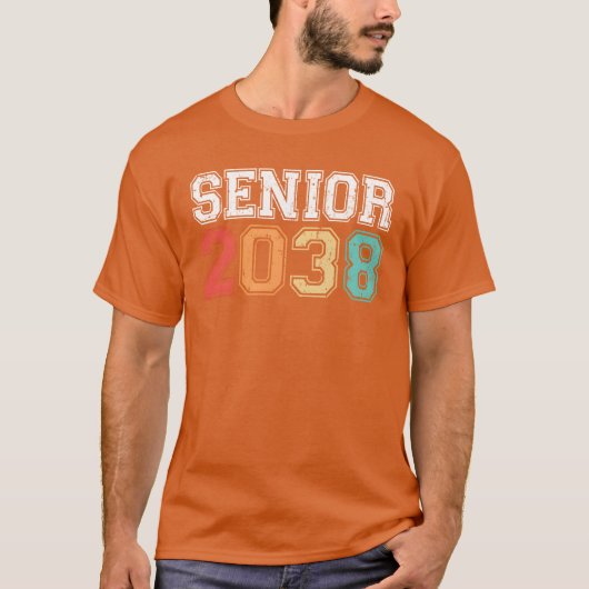 2038年卒業 懐かしいレトロな同級生 Tシャツ (正面)