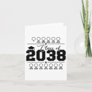 2038年度のクラスと一緒に成長しよう！学校初日、卒業式 カード