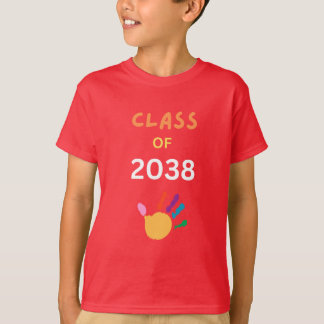2038年度のクラス フィンガーペイントで Tシャツ